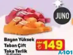 JUNO BAYAN YÜKSEK TABAN ÇİFT TOKA TERLİK